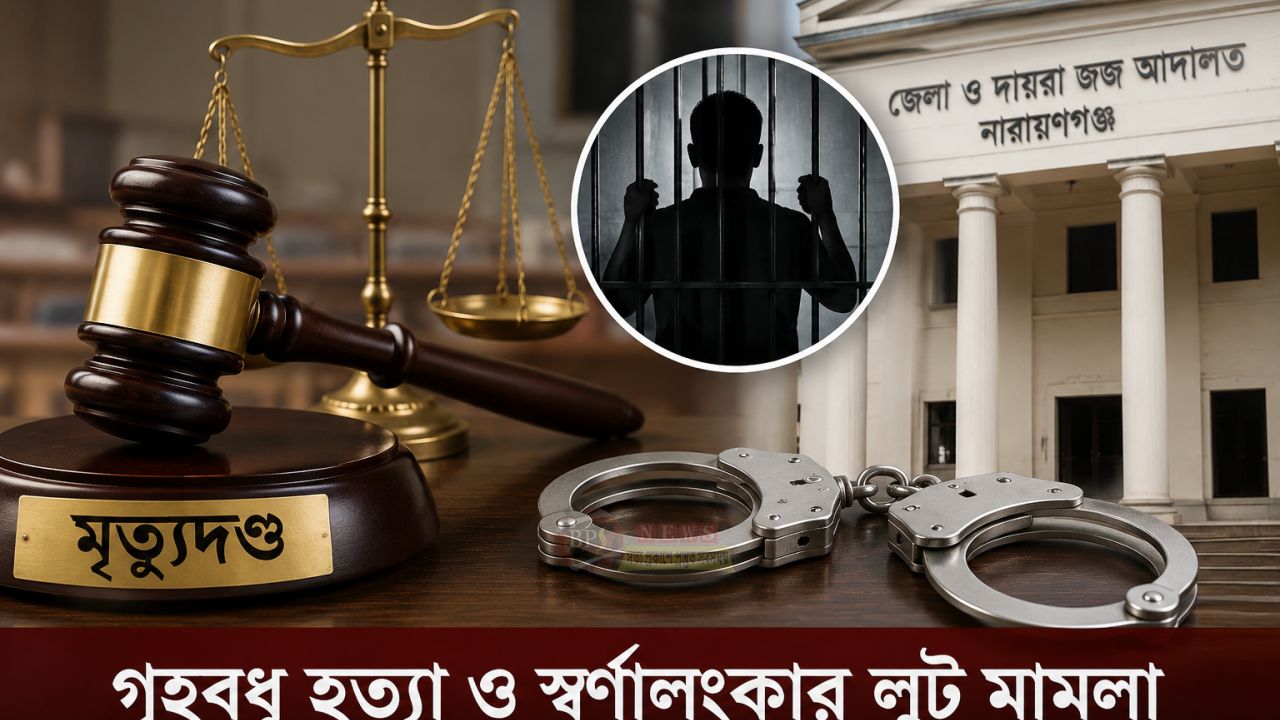 নারায়ণগঞ্জের রুপগঞ্জে  স্বর্ণ ছিনতাইয়ের জন্য গৃহবধূ হত্যা, আসামির মৃত্যুদণ্ড