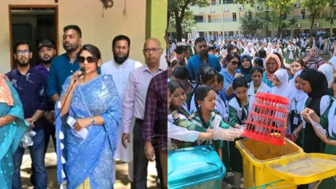 নির্ধারিত স্থানে ময়লা ফেলতে হবে: মর্গ্যান স্কুলে বাঁধনের আহ্বান