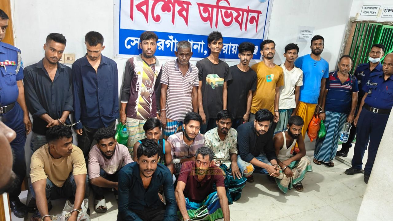 পুলিশের অভিযানে ধর্ষণ ও ছিনতাইকারীসহ গ্রেফতার -১৯