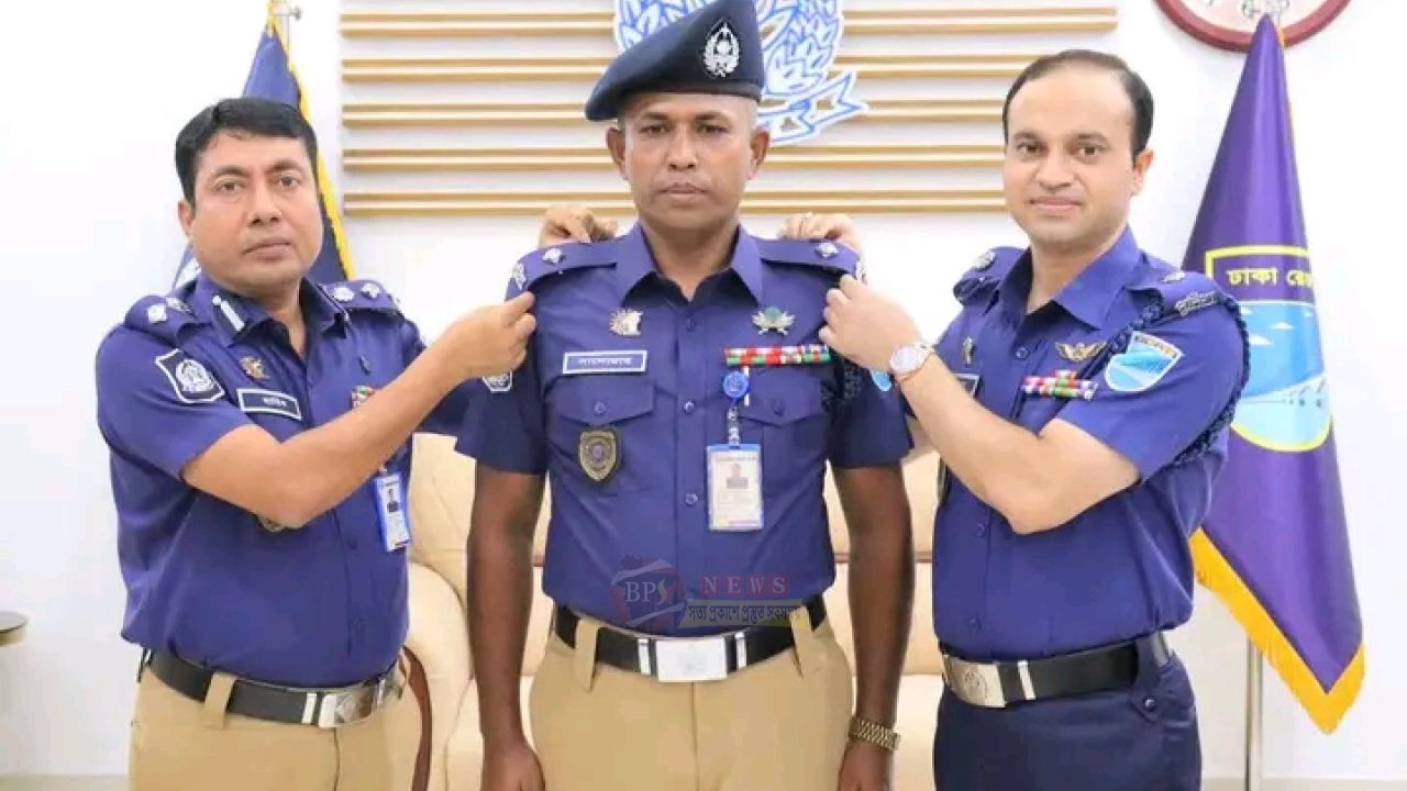  নারায়ণগঞ্জ সদর মডেল থানার সানোয়ার হোসেনের পদোন্নতি