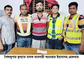 শৈলকুপার মাদক ব্যবসায়ী আনেয়ার ইয়াবাসহ গ্রেফতার