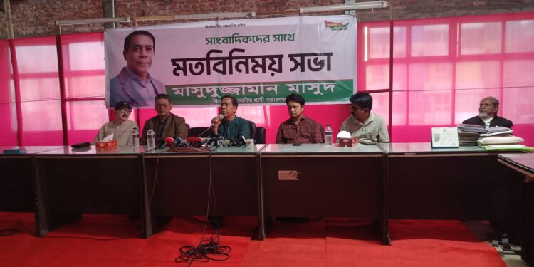 নির্বাচন থেকে সরে দাড়ালেন বিএনপির এমপি প্রার্থী মাসুদুজ্জামান মাসুদ