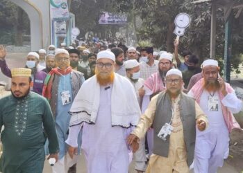 মুছাপুর ইউনিয়নে দেওয়াল ঘড়ি মার্কার প্রার্থী সিরাজুল মামুনের ব্যাপক গণসংযোগ