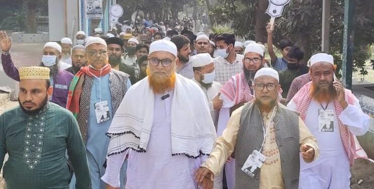 মুছাপুর ইউনিয়নে দেওয়াল ঘড়ি মার্কার প্রার্থী সিরাজুল মামুনের ব্যাপক গণসংযোগ