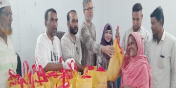 সাকসেস হিউম্যান রাইটস সোসাইটির কেন্দ্রীয় কমিটির উদ্যোগে ঈদ উপহার সামগ্রী বিতরণ
