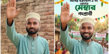 বক্তাবলীর ১নং ওয়ার্ডে  মেম্বার পদে প্রার্থী সায়েম মাস্টার